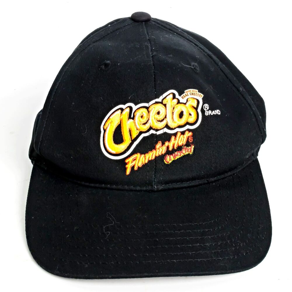 CHEETOS Flamin Hot Hat Ball Cap ONE SIZE Adjustable Strap Back Black